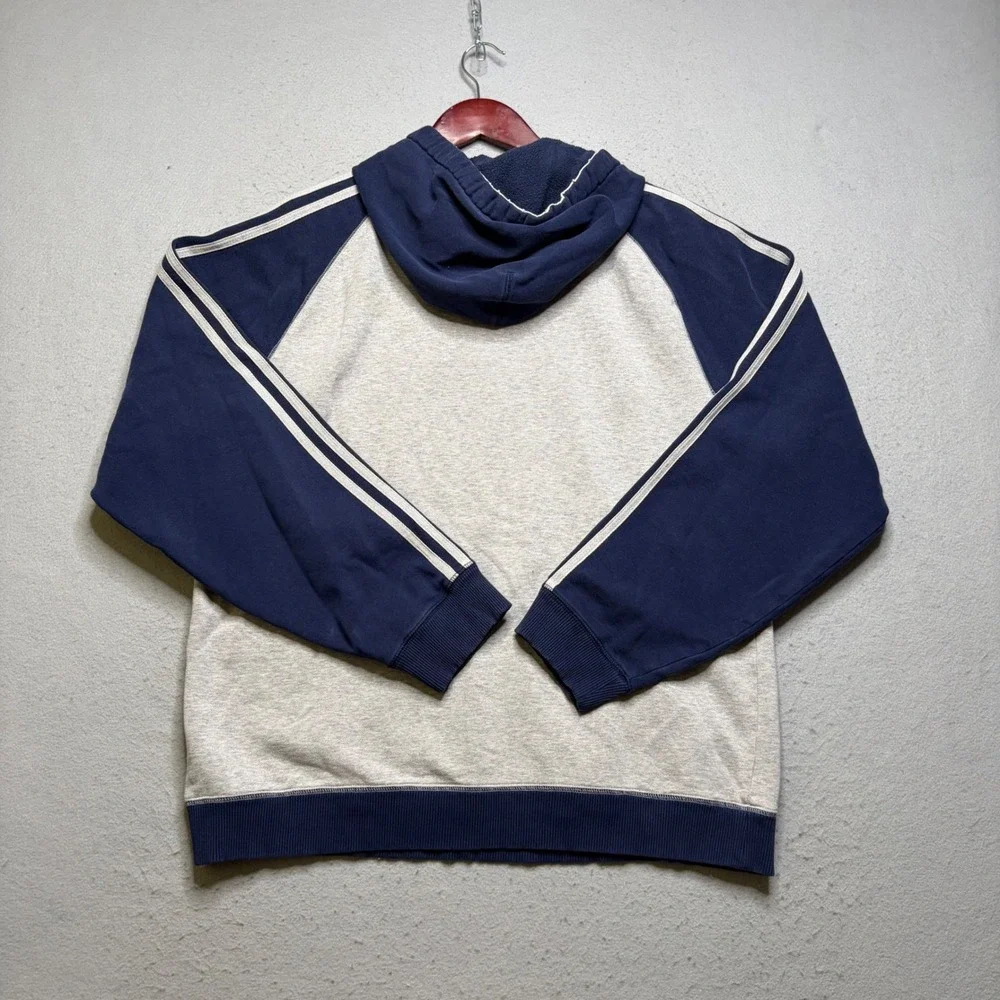 Adidas Hoodie Mens XL Gray BYU Brigham Young University Vintage 90s Trefoil Logo